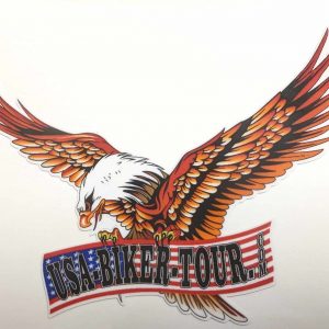 Aufkleber Adler USA BIKER TOUR