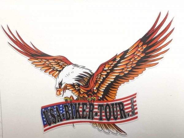 Aufkleber Adler USA BIKER TOUR