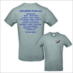 Tour-Shirt Neuseeland grau/blau