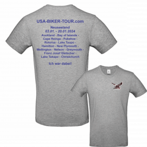 Tour-Shirt Neuseeland grau/blau