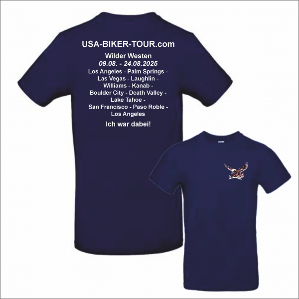 Tour-Shirt Wild West blau/weiß