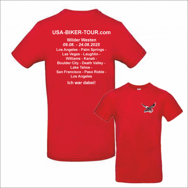 Tour-Shirt Wild West rot/weiß