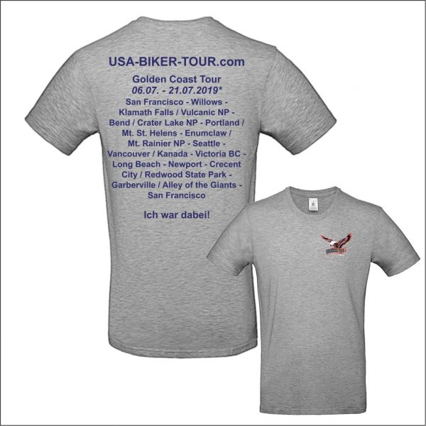 Tour-Shirt Golden Coast grau/blau