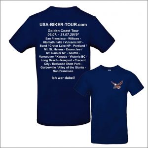 Tour-Shirt Golden Coast blau/weiß
