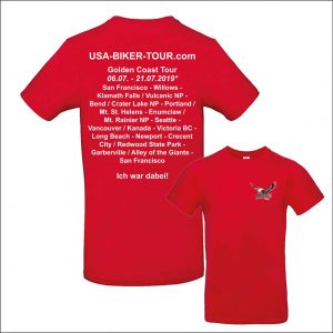 Tour-Shirt Golden Coast rot/weiß
