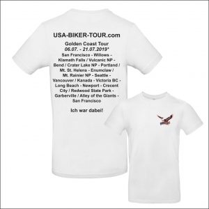 Tour-Shirt Golden Coast weiß/schwarz
