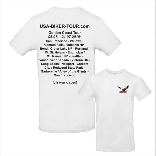Tour-Shirt Golden Coast weiß/schwarz