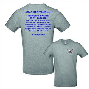 Tour-Shirt Neuengland - Kanada grau/blau