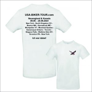 Tour-Shirt Neuengland - Kanada weiß/schwarz