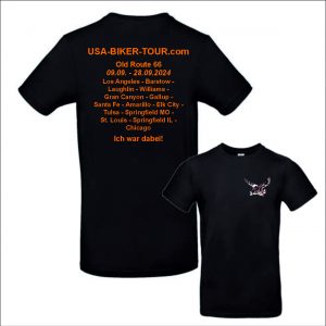 Tour-Shirt Old Route 66 schwarz/orange