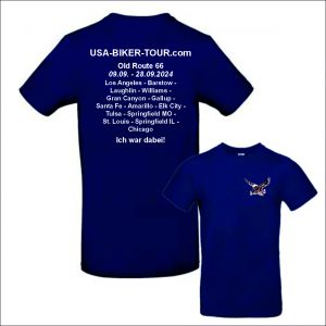 Tour-Shirt Old Route 66 blau/weiß