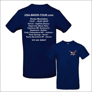 Tour-Shirt Rocky Mountains blau/weiß