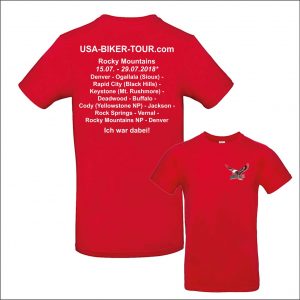 Tour-Shirt Rocky Mountains rot/weiß