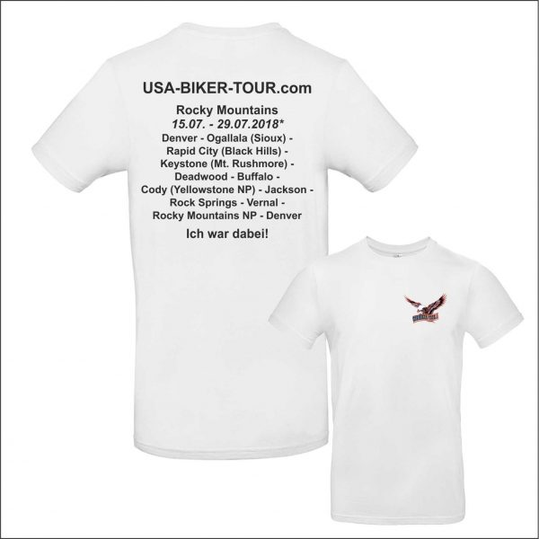 Tour-Shirt Rocky Mountains weiß/schwarz