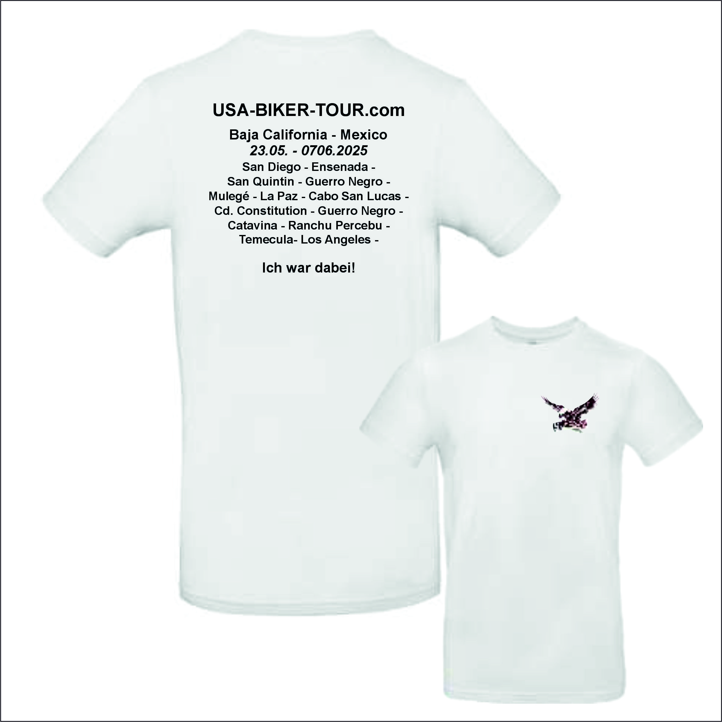 Tour-Shirt Mexico weiß/blau